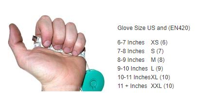 Glove Size Chart Hand Width