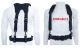 Black police duty belt suspender with adjustable straps and plastic clips - adjustable shoulder pads