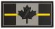 Thin Yellow Line PVC Patch with velcro for Security Guards