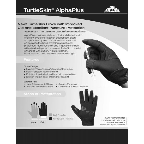 TurtleSkin Alpha Plus Gloves - Free Glove Holder