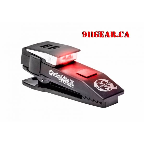 QuiqLiteX Red/White LED (USB Rechargeable) 20 up to 75 Lumens