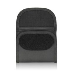 Nitrile glove holder hold up to two pairs of latex or nitrile exam gloves in separate pockets. The pouch is compatible with duty belts that are either 2