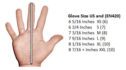 Glove Size Chart  Finger Length