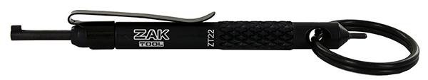 Zak Tool #22 black aluminum reverse clip pocket handcuff key